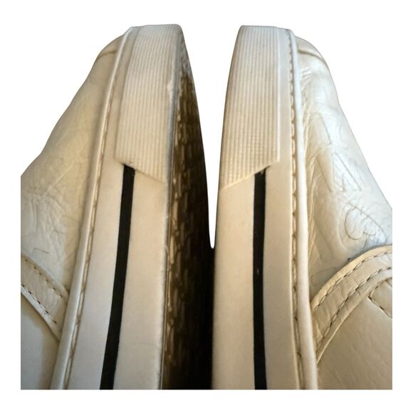 Brighton | Shoes | Brighton In Love Womens Sneakers 8 White  Brighton Sneakers In Love Embossed Women\'s Size 9.5 White Leather Slip On